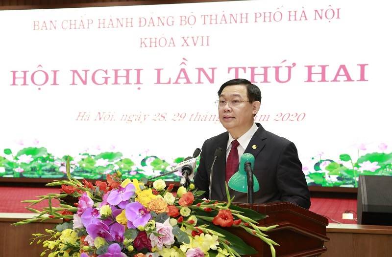 Bí thư Thành ủy Hà Nội Vương Đình Huệ: Thực hiện hiệu quả chín nhiệm vụ, giải pháp trọng tâm năm 2021 - Ảnh 1