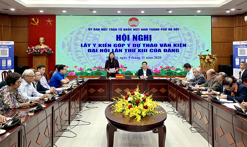 Mặt trận Tổ quốc TP Hà Nội lấy ý kiến góp ý Dự thảo các Văn kiện Đại hội XIII của Đảng - Ảnh 1