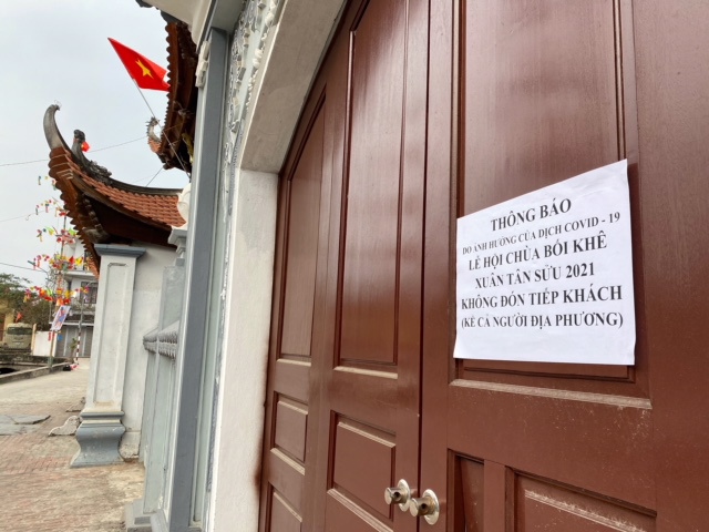 Huyện Thanh Oai: Đền, chùa đóng cửa không đón khách kể cả dân địa phương - Ảnh 3