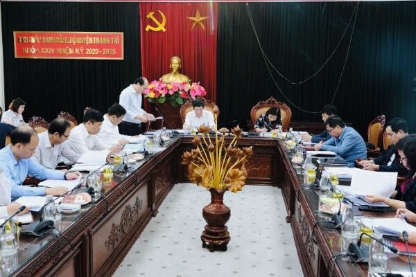 Phó Bí thư Thường trực Thành ủy Hà Nội Nguyễn Thị Tuyến làm việc tại huyện Thanh Trì về công tác bầu cử - Ảnh 1