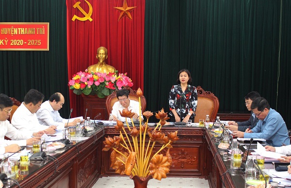 Phó Bí thư Thường trực Thành ủy Hà Nội Nguyễn Thị Tuyến làm việc tại huyện Thanh Trì về công tác bầu cử - Ảnh 2
