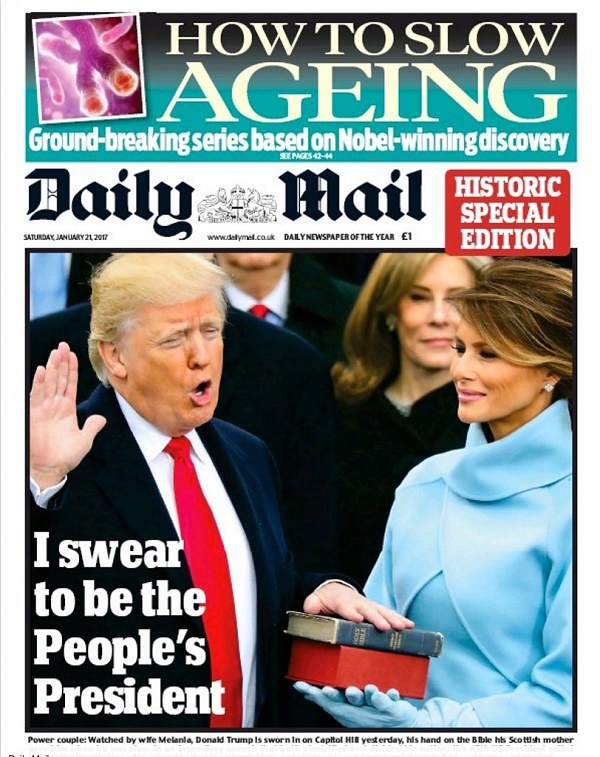 Lễ nhậm chức của ông Trump trên trang nhất báo chí quốc tế - Ảnh 7