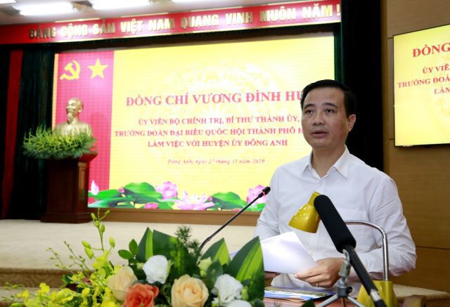 Bí thư Thành ủy Hà Nội Vương Đình Huệ làm việc với Huyện ủy Đông Anh - Ảnh 5