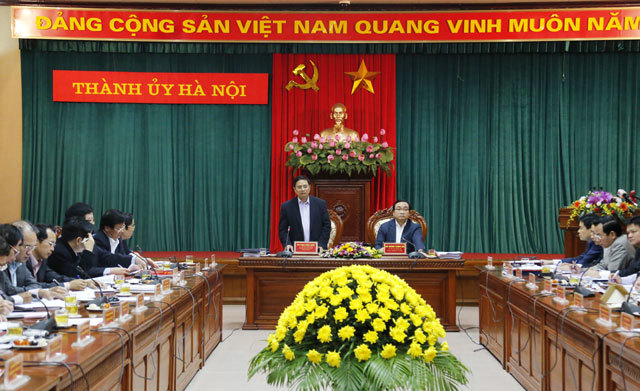Ban Tổ chức Trung ương và Thành ủy Hà Nội tăng cường phối hợp công tác - Ảnh 1