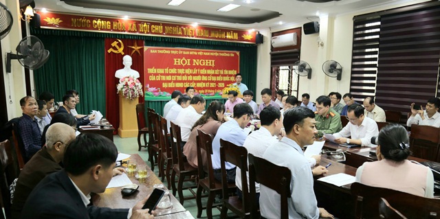 Huyện Thường Tín hướng dẫn lấy ý kiến cử tri nơi cư trú đối với người ứng cử HĐND các cấp - Ảnh 1