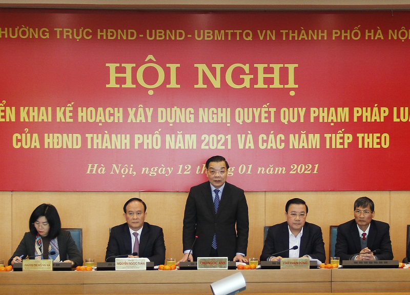 Chủ tịch UBND TP Chu Ngọc Anh: Phối hợp chặt chẽ ngay từ khâu đầu tiên của quy trình xây dựng nghị quyết - Ảnh 1