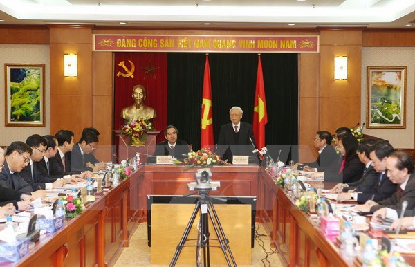 Tổng Bí thư Nguyễn Phú Trọng làm việc với Ban Kinh tế Trung ương - Ảnh 1