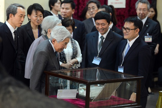 Nhà vua và Hoàng hậu Nhật Bản tham quan Bảo tàng Sinh học - Ảnh 1