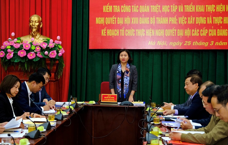 Phó Bí thư Thường trực Thành ủy Nguyễn Thị Tuyến: Cụ thể hóa Nghị quyết Đại hội Đảng các cấp vào nhiệm vụ của các sở, ngành - Ảnh 2