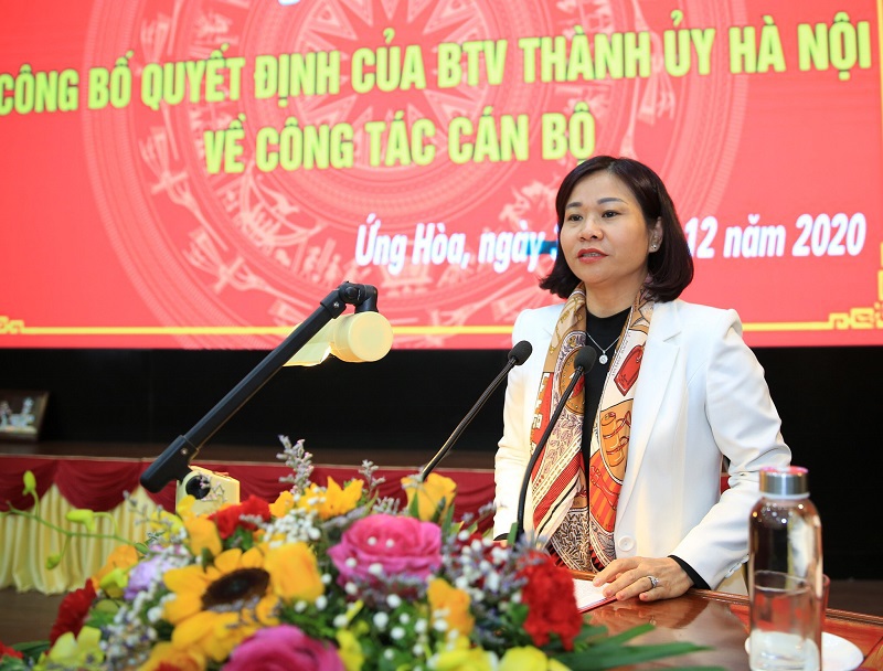 Bà Bùi Thị Thu Hiền được điều động, phân công làm Bí thư Huyện ủy Ứng Hòa - Ảnh 2