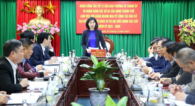 Phó Chủ tịch HĐND TP Phùng Thị Hồng Hà: Hoàng Mai cần chú trọng lập, niêm yết danh sách cử tri ở địa bàn đông dân - Ảnh 2