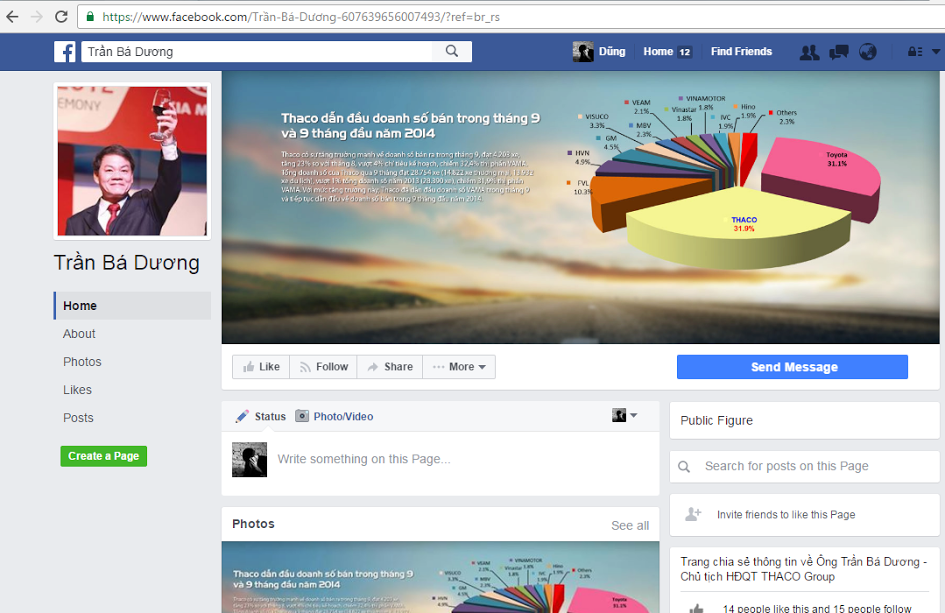 Cảnh báo địa chỉ Facebook giả mạo Chủ tịch HĐQT Thaco - Ảnh 1