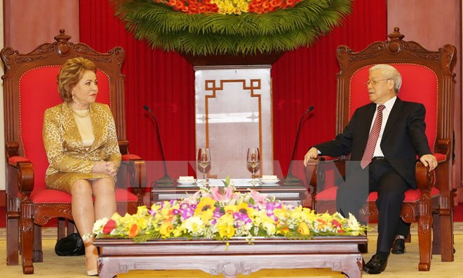 Tổng Bí thư Nguyễn Phú Trọng tiếp Chủ tịch Hội đồng Liên bang Nga - Ảnh 1