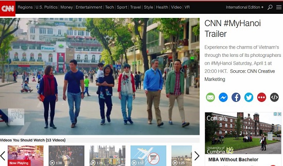 Chương trình "My Hanoi" của CNN sắp lên sóng - Ảnh 1