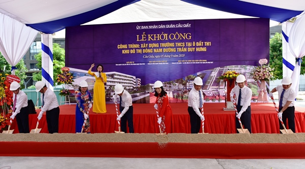 Tháng 12, quận Cầu Giấy đấu thầu, khởi công 4 trường học - Ảnh 1