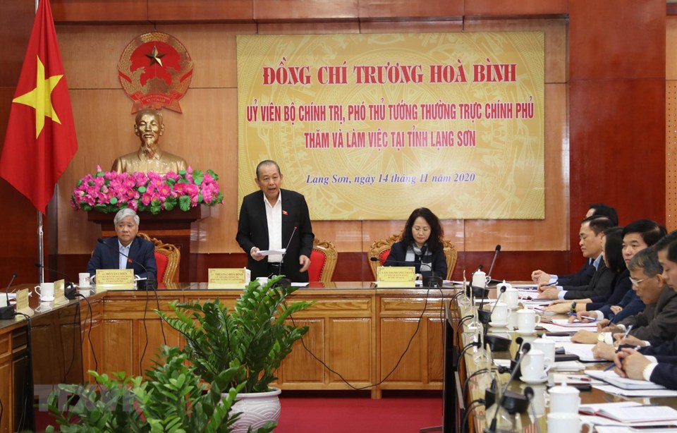 Phó Thủ tướng Thường trực làm việc với lãnh đạo chủ chốt tỉnh Lạng Sơn - Ảnh 1