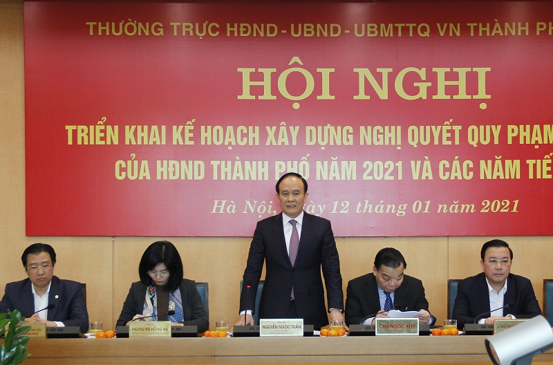 Chủ tịch UBND TP Chu Ngọc Anh: Phối hợp chặt chẽ ngay từ khâu đầu tiên của quy trình xây dựng nghị quyết - Ảnh 2