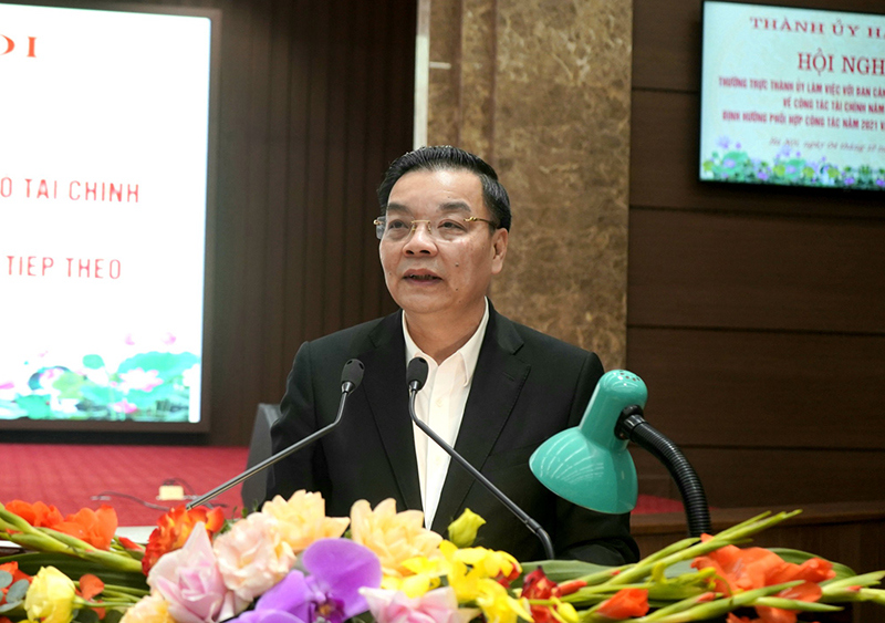 Thường trực Thành uỷ Hà Nội làm việc với Ban cán sự Đảng Bộ Tài chính: Tháo gỡ vướng mắc để tăng nguồn lực cho đầu tư phát triển - Ảnh 2