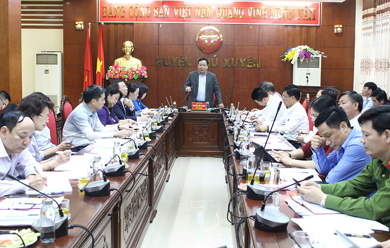 Phó Bí thư Thành ủy Nguyễn Văn Phong: Huyện Phú Xuyên tập trung mọi nguồn lực để đảm bảo thành công cuộc bầu cử - Ảnh 1