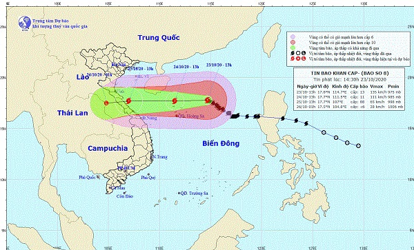 Bão số 8 di chuyển chậm, gió giật cấp 15 - Ảnh 1