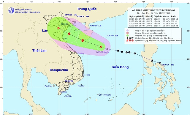 Áp thấp nhiệt đới khả năng mạnh lên thành bão, đổ bộ vào Thanh Hóa, Nghệ An - Ảnh 1