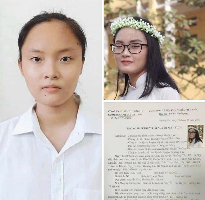 Hà Nội: Truy tìm nữ sinh Học viện Ngân hàng mất tích - Ảnh 1
