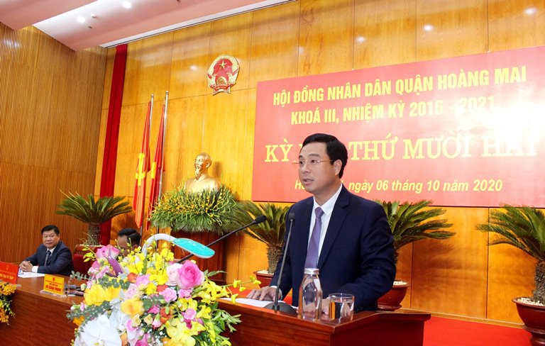 Ông Nguyễn Minh Tâm được bầu làm Chủ tịch UBND quận Hoàng Mai - Ảnh 2