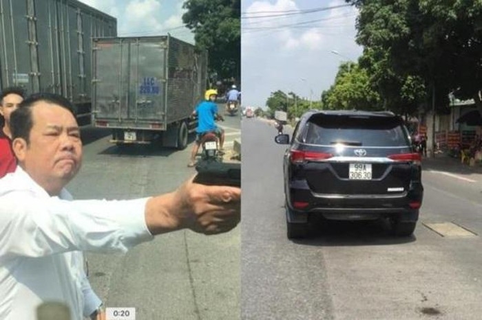 Bắt khẩn cấp giám đốc rút súng dọa bắn tài xế xe tải ở Bắc Ninh - Ảnh 1