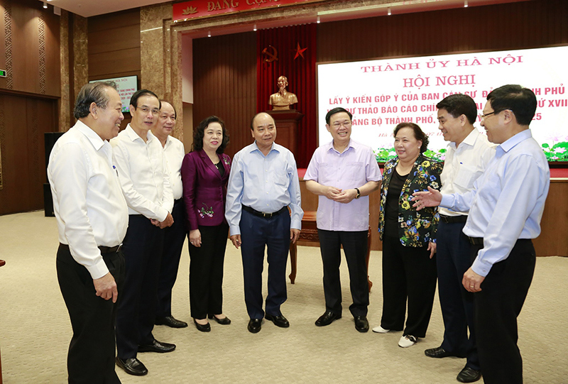 Hà Nội lấy ý kiến Ban Cán sự Đảng Chính phủ vào Dự thảo Văn kiện Đại hội lần thứ XVII Đảng bộ thành phố - Ảnh 8