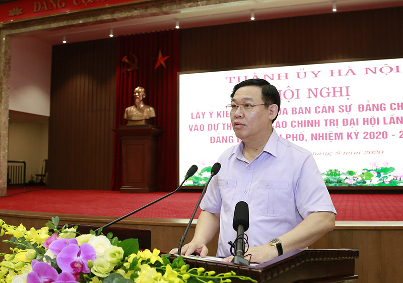 Hà Nội lấy ý kiến Ban Cán sự Đảng Chính phủ vào Dự thảo Văn kiện Đại hội lần thứ XVII Đảng bộ thành phố - Ảnh 2