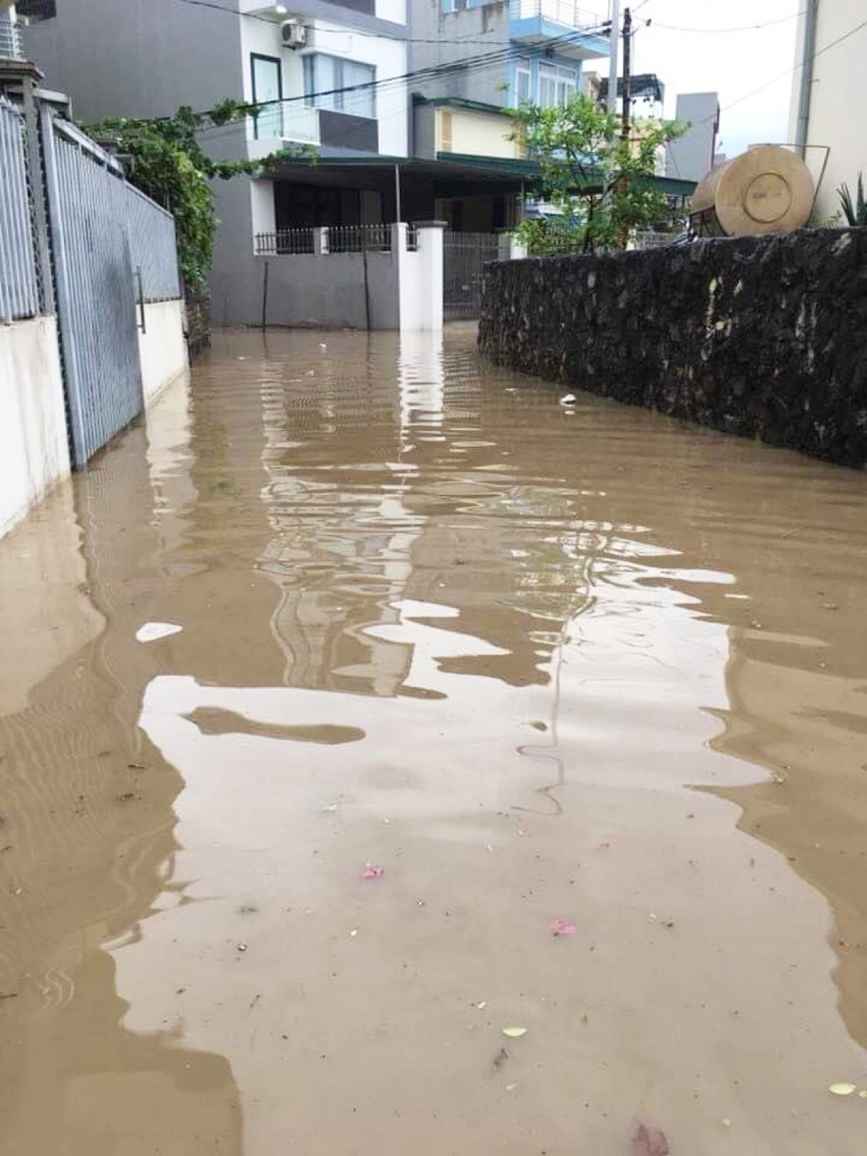 [Ảnh] Mưa lớn gây ngập lụt cục bộ tại nhiều điểm ở Hạ Long - Ảnh 2
