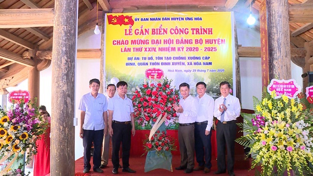 Ứng Hòa gắn biển các công trình chào mừng Đại hội Đảng bộ huyện lần thứ XXIV, nhiệm kỳ 2020 - 2025 - Ảnh 6