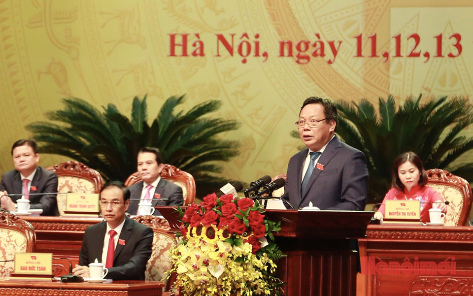 Khai mạc trọng thể Đại hội đại biểu Đảng bộ TP Hà Nội lần thứ XVII, nhiệm kỳ 2020-2025 - Ảnh 11