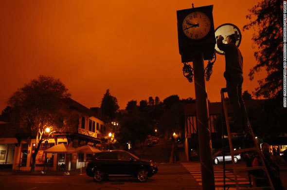 Hình ảnh cháy rừng khiến vịnh San Francisco biến thành màu cam như sao Hỏa - Ảnh 4