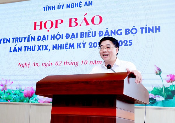 Đại hội đại biểu Đảng bộ tỉnh Nghệ An lần thứ XIX sẽ diễn ra từ 16 - 18/10 - Ảnh 1