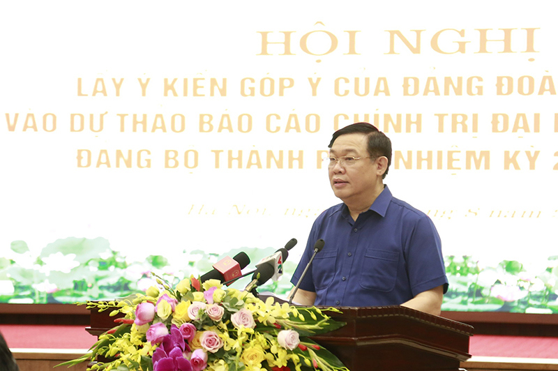Hà Nội lấy ý kiến Đảng đoàn Quốc hội vào Dự thảo Văn kiện Đại hội lần thứ XVII Đảng bộ thành phố - Ảnh 2
