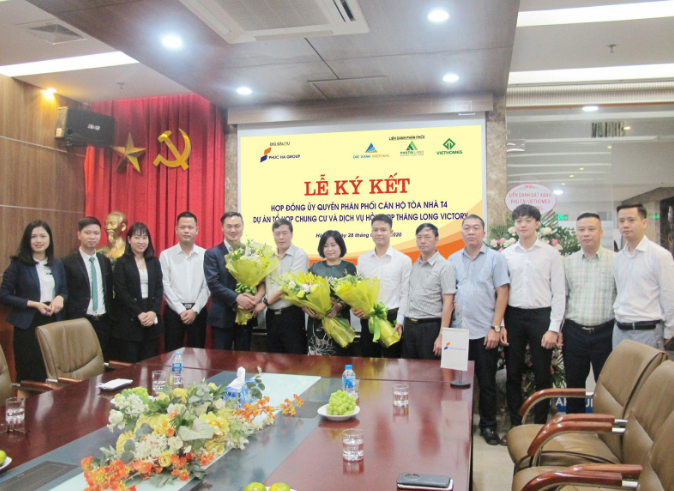 Đất Xanh miền Bắc, Viethomes và Phú Tài Land ký hợp đồng phân phối tòa căn hộ T4 dự án Thăng Long Capital - Ảnh 1
