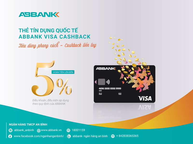 Hoàn tiền đến 5% với thẻ Visa Cashback của ABBANK - Ảnh 1