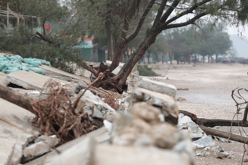 Nghệ An: Sóng đánh tan hoang kè bãi biển Cửa Lò - Ảnh 8