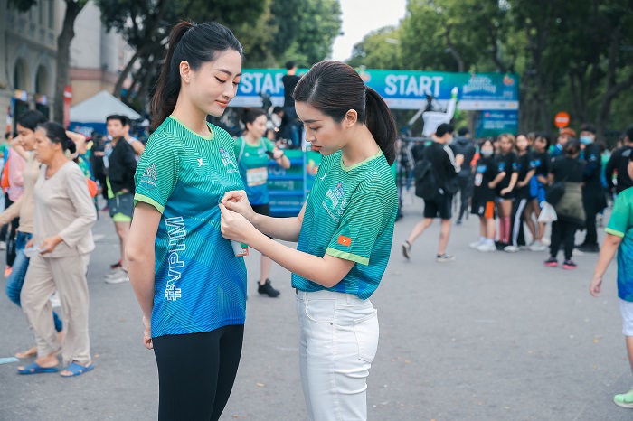 Dàn Hoa hậu nổi bật trên cung đường chạy giải VPBank Hanoi Marathon ASEAN 2020 - Ảnh 5