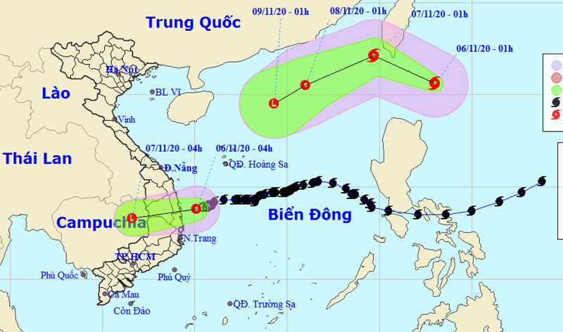 Áp thấp nhiệt đới áp sát Quảng Ngãi - Phú Yên, xuất hiện bão mới gần Biển Đông - Ảnh 1
