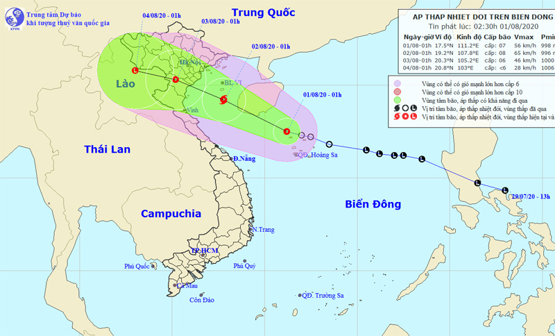 Áp thấp nhiệt đới đang trên vùng biển phía Tây Bắc quần đảo Hoàng Sa - Ảnh 1