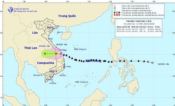Bão số 9 đã suy yếu thành áp thấp nhiệt đới, từ Nghệ An đến Quảng Bình có mưa rất to - Ảnh 1