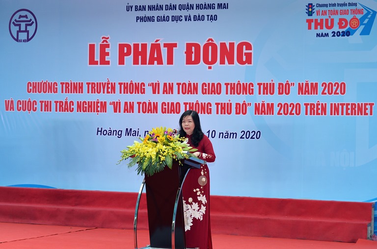 Quận Hoàng Mai phát động hưởng ứng Chương trình truyền thông "Vì An toàn giao thông Thủ đô" năm 2020 - Ảnh 1