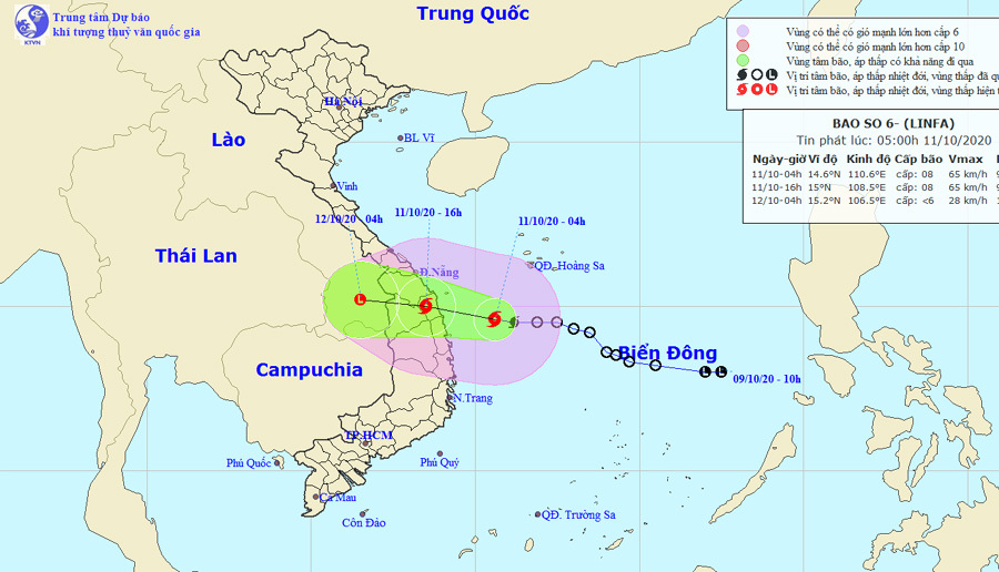 Hôm nay, bão số 6 đổ bộ vào các tỉnh Quảng Nam - Bình Định, Trung Bộ tiếp tục mưa lớn - Ảnh 1