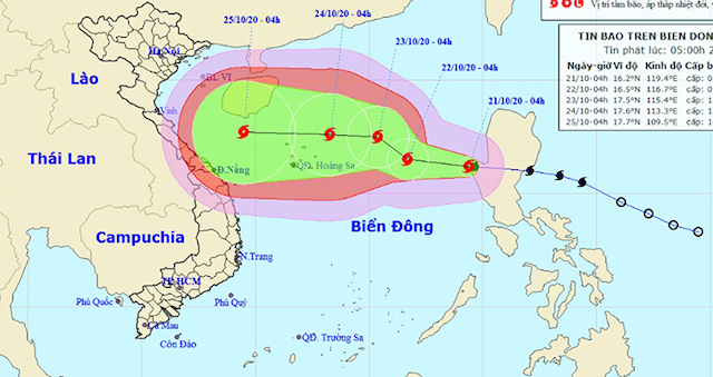 Từ ngày 25/10, miền Trung sẽ tiếp tục mưa lớn do bão số 8 - Ảnh 1
