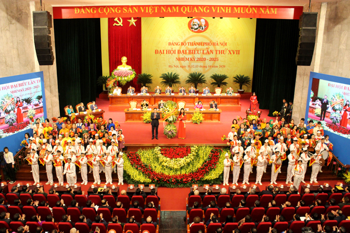 Một số hình ảnh tại Đại hội đại biểu Đảng bộ TP Hà Nội lần thứ XVII, nhiệm kỳ 2020 - 2025 - Ảnh 9