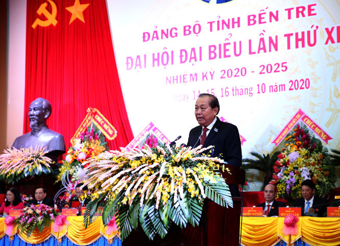 Phó Thủ tướng Thường trực Trương Hòa Bình dự Đại hội đại biểu Đảng bộ tỉnh Bến Tre - Ảnh 1