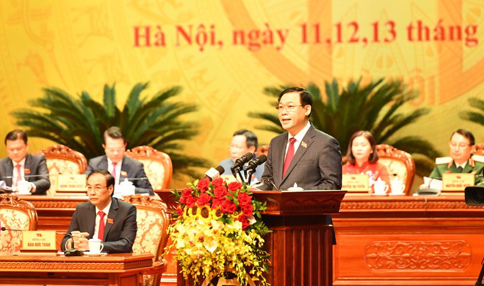 Toàn văn phát biểu khai mạc của Bí thư Thành ủy Vương Đình Huệ tại Đại hội đại biểu Đảng bộ TP Hà Nội lần thứ XVII - Ảnh 1
