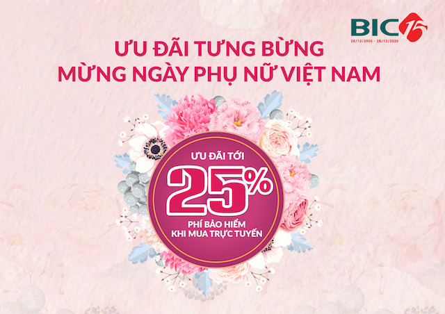 BIC ưu đãi tới 25% phí bảo hiểm nhân ngày Phụ nữ Việt Nam - Ảnh 1